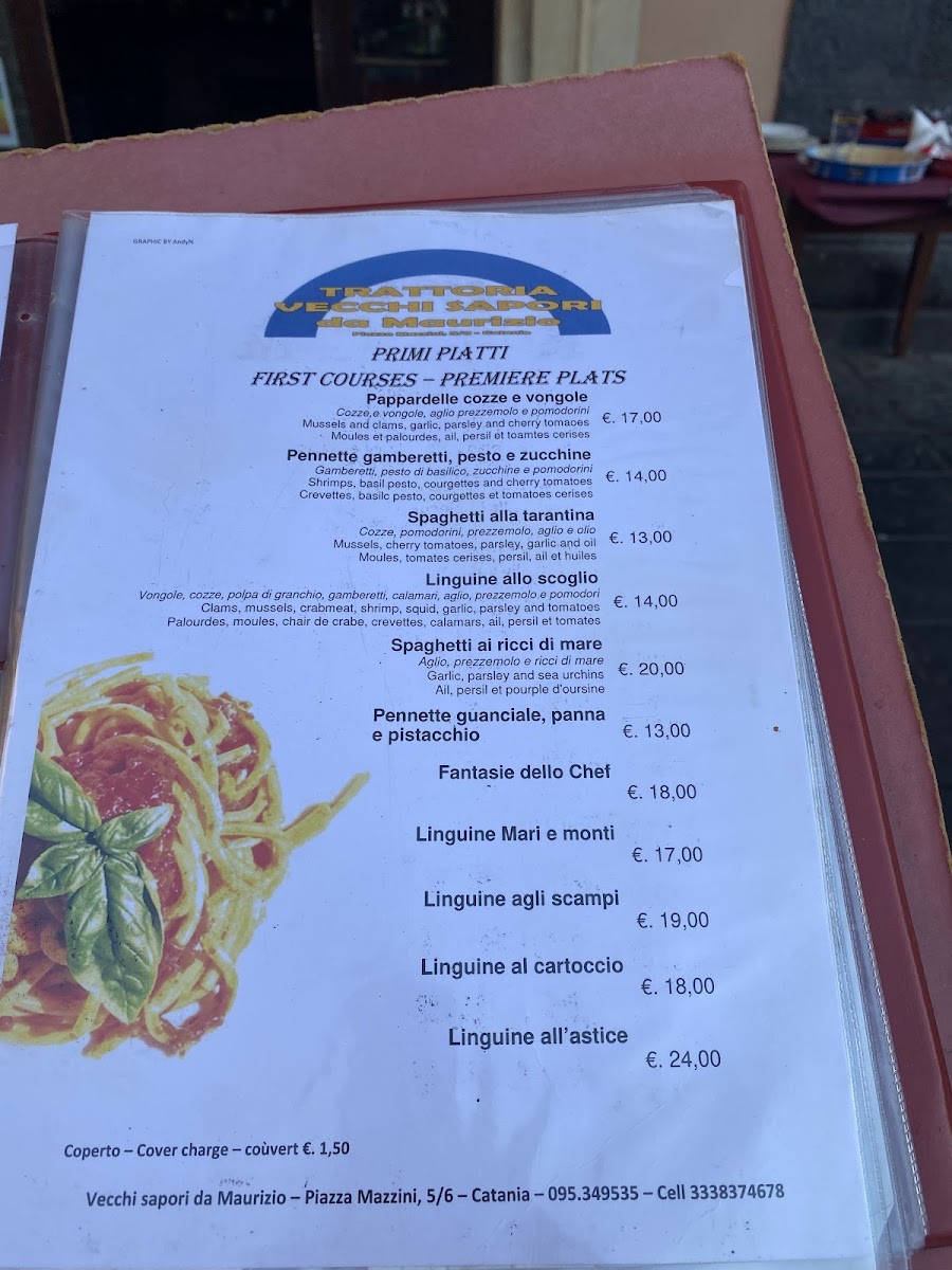 Vecchi Sapori Menu - Image 1