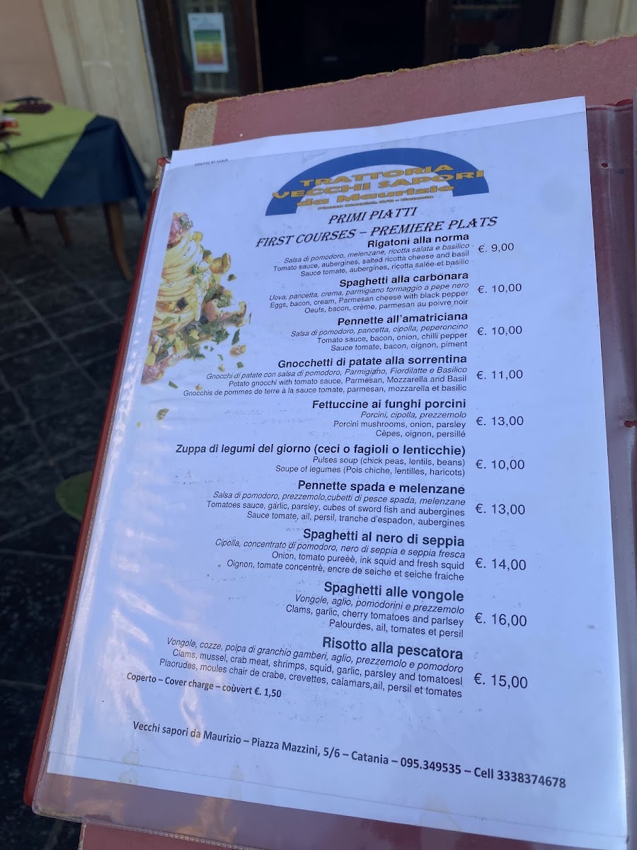 Vecchi Sapori Menu - Image 2