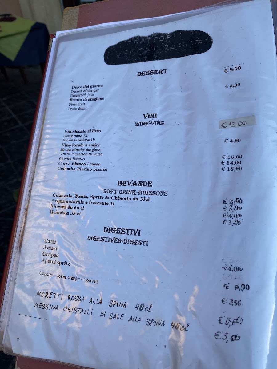 Vecchi Sapori Menu - Image 4